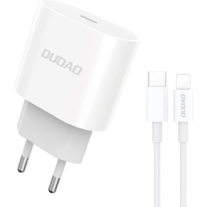 Kup Încărcător de rețea Dudao USB-C Power Delivery 20W alb + cablu USB-C - Lightning 1m (A8SEU) - DDA236 - {ean13} - Sklep Home Screen