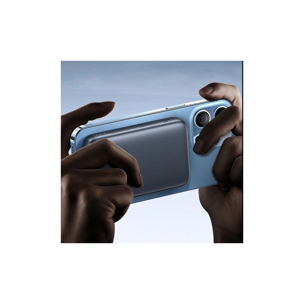 Powerbank USAMS PB67 10000mAh 20W QC3.0+PD Magnetic Wireless Fast Charge stalowy/tarnish (US-CD184)