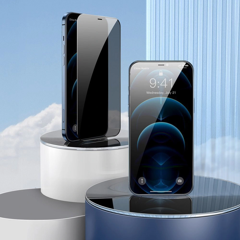 Szkło hartowane Baseus 0,3 mm Anti Spy Apple iPhone 12/12 Pro (case friendly) [2 PACK]