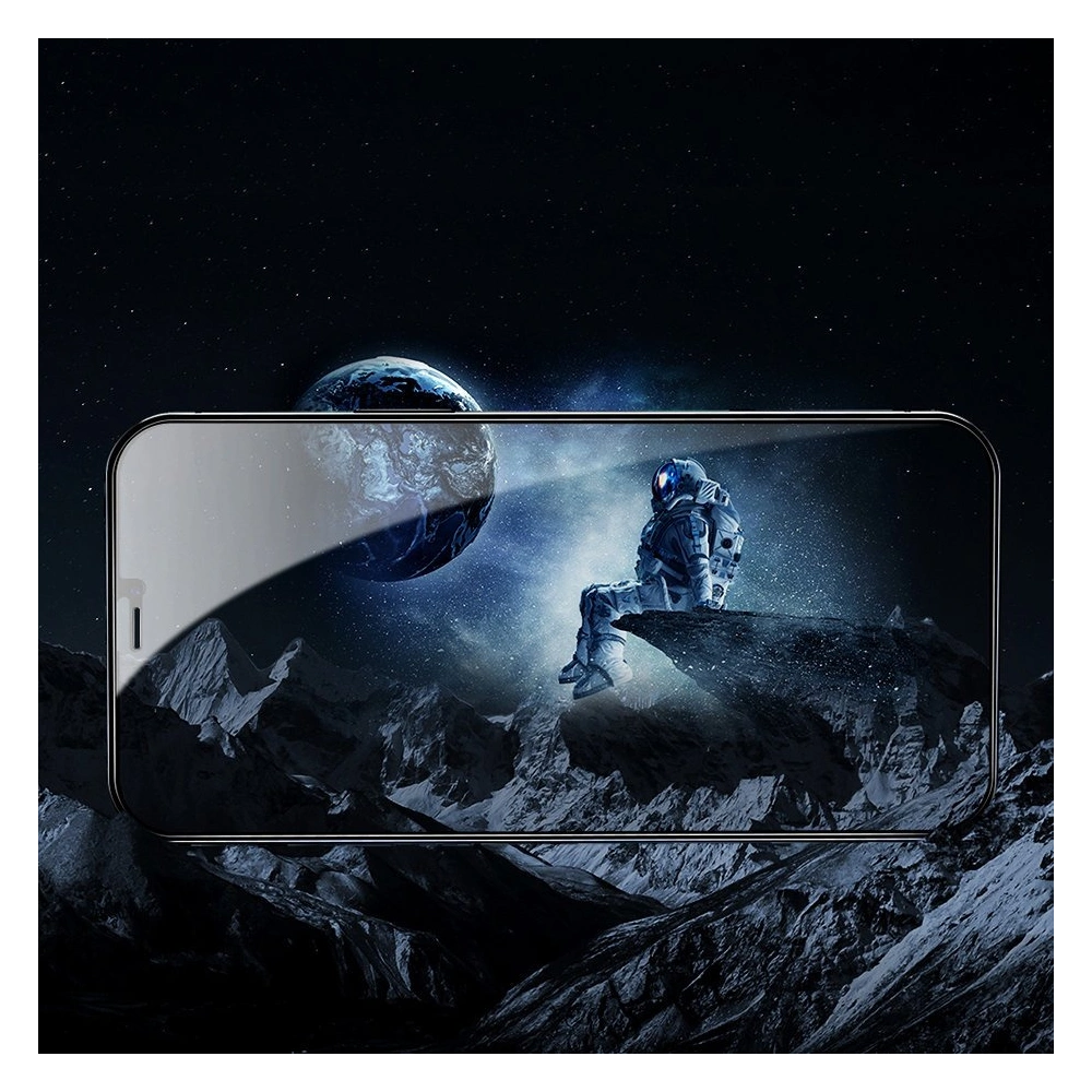 Szkło hartowane Baseus 0,3 mm Anti Spy Apple iPhone 12/12 Pro (case friendly) [2 PACK]