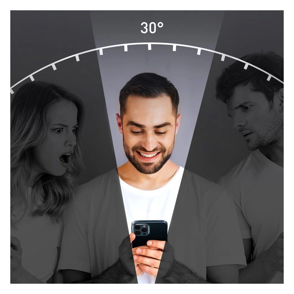 Szkło hartowane Baseus 0,3 mm Anti Spy Apple iPhone 12/12 Pro (case friendly) [2 PACK]