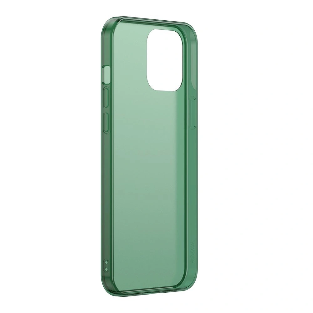 Etui Baseus Frosted Glass Case Apple iPhone 12/12 Pro ciemnozielony