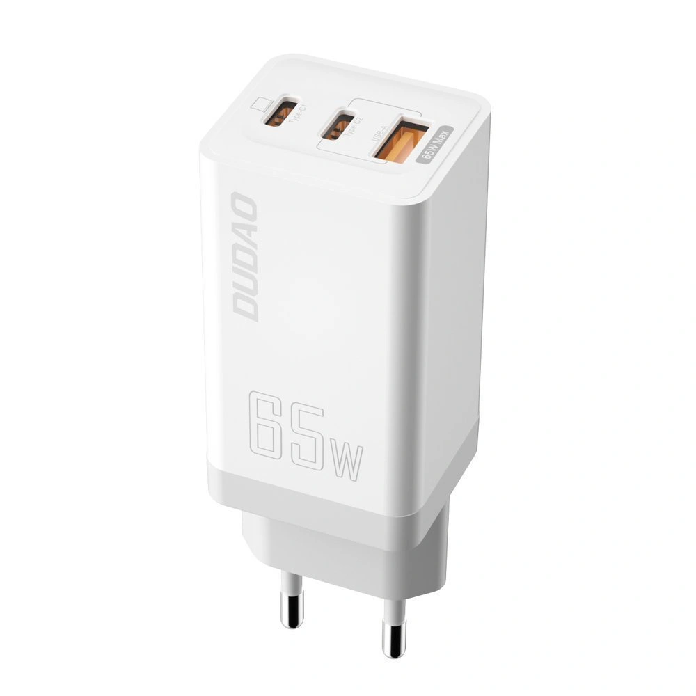 Ładowarka sieciowa Dudao GaN 65W USB/2xUSB-C Quick Charge Power Delivery biały (A7xs white)