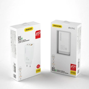 Kup Încărcătorul de rețea Dudao GaN 65W USB/2xUSB-C Quick Charge Power Delivery alb (A7xs white) - DDA237 - {ean13} - Sklep Home Screen