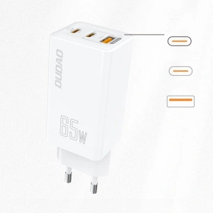Kup Încărcătorul de rețea Dudao GaN 65W USB/2xUSB-C Quick Charge Power Delivery alb (A7xs white) - DDA237 - {ean13} - Sklep Home Screen