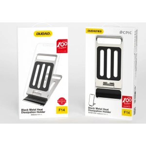 Dudao F14 foldable desktop phone holder silver