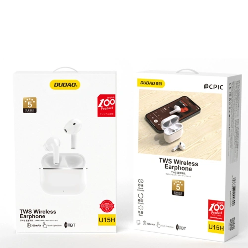 Kup Kabellose Kopfhörer Dudao TWS U15H Bluetooth 5.1 weiß - DDA241 - {ean13} - Sklep Home Screen