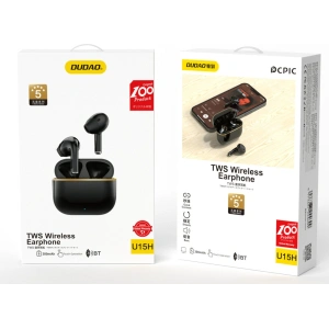 Kup Căști wireless Dudao TWS U15H Bluetooth 5.1 negru - DDA242 - {ean13} - Sklep Home Screen