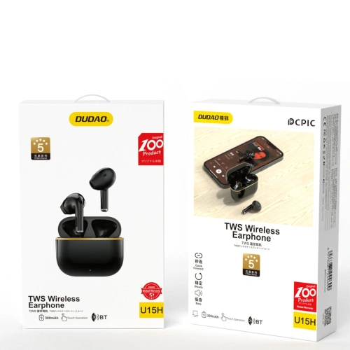 Kup Vezeték nélküli fülhallgató Dudao TWS U15H Bluetooth 5.1 fekete - DDA242 - {ean13} - Sklep Home Screen