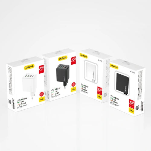 Kup Hálózati töltő Dudao 3xUSB/USB-C 20W Power Delivery QC 3.0 fekete (A5H) - DDA243 - {ean13} - Sklep Home Screen