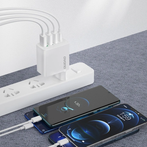 Kup Hálózati töltő Dudao 3xUSB/USB-C 20W Power Delivery QC 3.0 fehér (A5H) - DDA244 - {ean13} - Sklep Home Screen