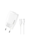 Încărcător de rețea Dudao USB 7.5W + cablu USB/USB-C 1m alb (A1sEUT)