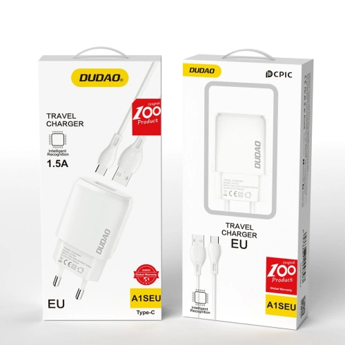 Kup Încărcător de rețea Dudao USB 7.5W + cablu USB/USB-C 1m alb (A1sEUT) - DDA247 - {ean13} - Sklep Home Screen