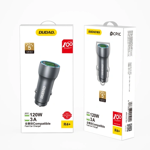 Kup Auto nabíječka Dudao R4+ 2xUSB 120W 3A šedá - DDA250 - {ean13} - Sklep Home Screen