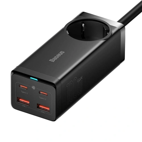 Buy Baseus Home Charger GaN3 Pro Desktop Powerstrip AC GaN3 Pro 2x USB + 2xUSB-C + AC, 100W (black) - BSU3716 - {ean13} - Home Screen Store Europe