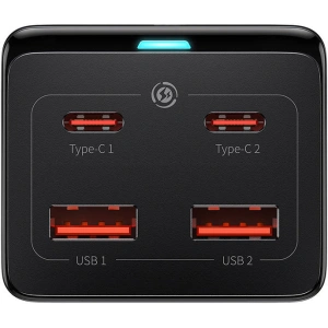 Ładowarka sieciowa / listwa zasilająca Baseus GaN3 Pro 2x USB + 2xUSB-C + AC, 100W (czarna)