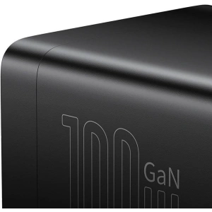 Ładowarka sieciowa / listwa zasilająca Baseus GaN3 Pro 2x USB + 2xUSB-C + AC, 100W (czarna)