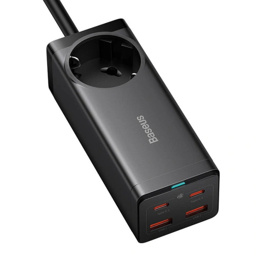 Buy Baseus Home Charger GaN3 Pro Desktop Powerstrip AC GaN3 Pro 2x USB + 2xUSB-C + AC, 100W (black) - BSU3716 - {ean13} - Home Screen Store Europe