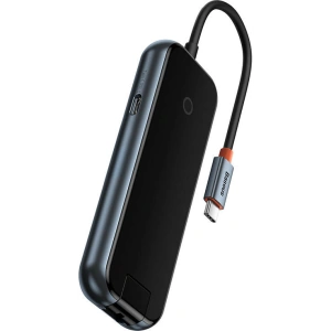 Kup Hub 5in1 Baseus AcmeJoy Serie USB-C - 2xUSB 3.0 + USB 2.0 + USB-C PD + RJ45 (grau) - BSU3718 - {ean13} - Sklep Home Screen