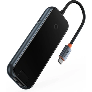 Kup Hub 5in1 Baseus AcmeJoy Serie USB-C - 2xUSB 3.0 + USB 2.0 + USB-C PD + RJ45 (grau) - BSU3718 - {ean13} - Sklep Home Screen