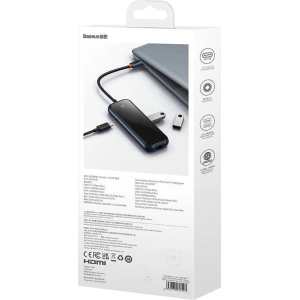 Kup Hub 5in1 Baseus AcmeJoy Serie USB-C - 2xUSB 3.0 + USB 2.0 + USB-C PD + RJ45 (grau) - BSU3718 - {ean13} - Sklep Home Screen