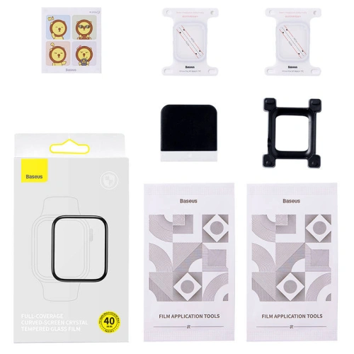 Kup Tvrzené sklo Baseus Apple Watch 4/5/6/7/SE/8/9 40/41MM [2 PACK] - BSU3724 - {ean13} - Sklep Home Screen