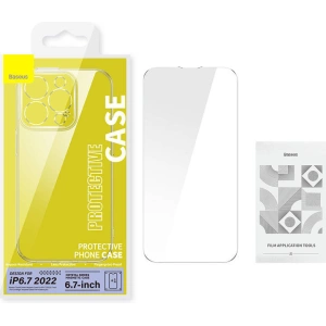 Zestaw etui + szkło Baseus Crystal MagSafe Apple iPhone 14 Plus / 15 Plus