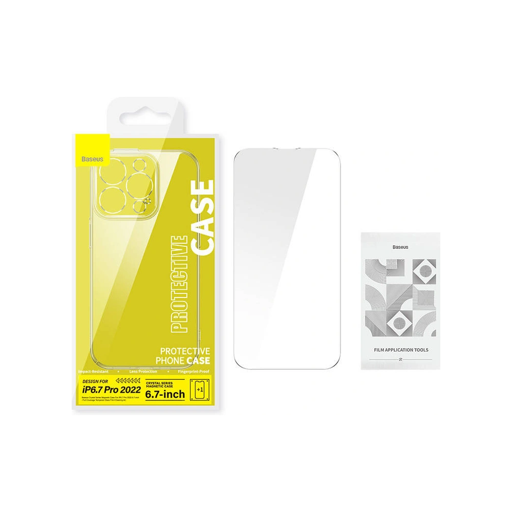 Zestaw etui + szkło Baseus Crystal MagSafe Apple iPhone 14 Pro Max