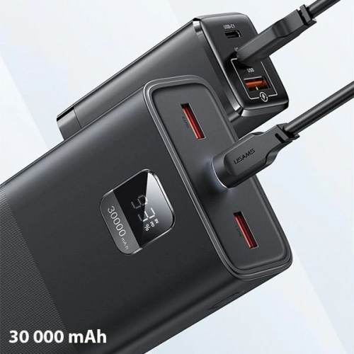 Kup Powerbank USAMS PB68 30000mAh 65W QC 3.0 PD Încărcare Rapidă + cablu USB-C/USB-C 100W negru (US-CD185) - USA817 - {ean13} - Sklep Home Screen