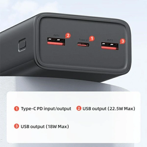 Kup Powerbank USAMS PB68 30000mAh 65W QC 3.0 PD Încărcare Rapidă + cablu USB-C/USB-C 100W negru (US-CD185) - USA817 - {ean13} - Sklep Home Screen
