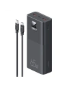 Powerbank USAMS PB68 30000mAh 65W QC 3.0 PD rychlé nabíjení + kabel USB-C/USB-C 100W černý (US-CD185)
