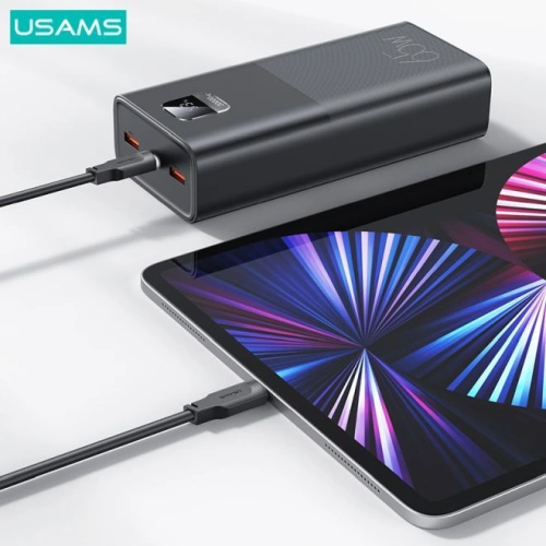 Kup Powerbank USAMS PB68 30000mAh 65W QC 3.0 PD Încărcare Rapidă + cablu USB-C/USB-C 100W negru (US-CD185) - USA817 - {ean13} - Sklep Home Screen