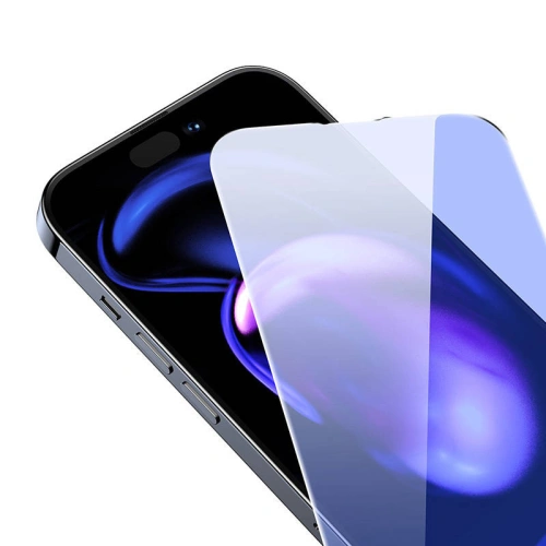 Kup Gehärtetes Glas Baseus Anti-Blau-Licht SGBL080302 0.3mm Apple iPhone 14 Pro Max [2 PACK] - BSU3753 - {ean13} - Sklep Home Screen
