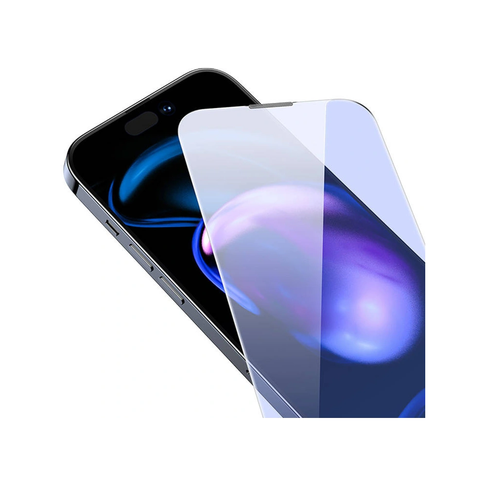 Szkło hartowane Baseus Crystal Anti Blue Light Anti Dust SGBL120302 0.3mm Apple iPhone 14 Pro Max [2 PACK]