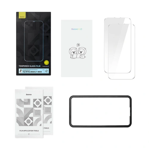 Kup Szkło hartowane Baseus Crystal SGJC030302 0.3mm Apple iPhone 14 Pro Max [2 PACK] - BSU3771 - {ean13} - Sklep Home Screen