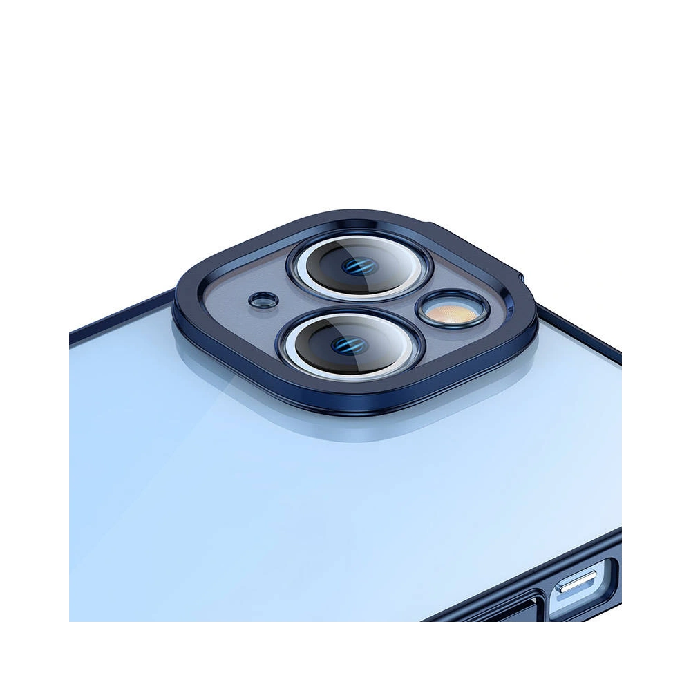 Zestaw etui + szkło Baseus Glitter Apple iPhone 14 Plus / 15 Plus (niebieski)