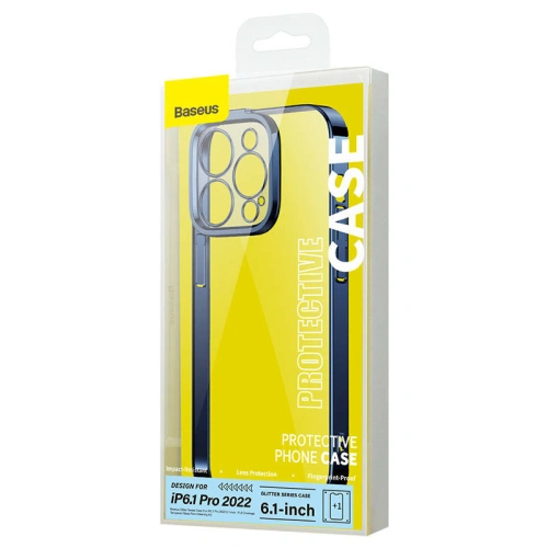Kup Etui-Set + Glas Baseus Glitter Apple iPhone 14 Pro (blau) - BSU3778 - {ean13} - Sklep Home Screen