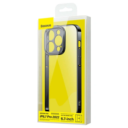 Kup Set aus Case + Glas Baseus Glitter Apple iPhone 14 Pro Max (schwarz) - BSU3780 - {ean13} - Sklep Home Screen