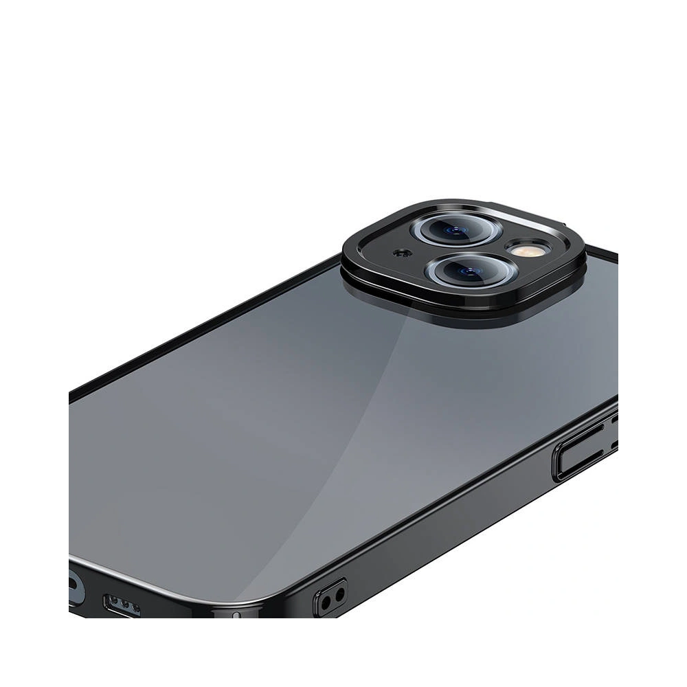 Zestaw etui + szkło Baseus Glitter Apple iPhone 14 Plus / 15 Plus (czarny)