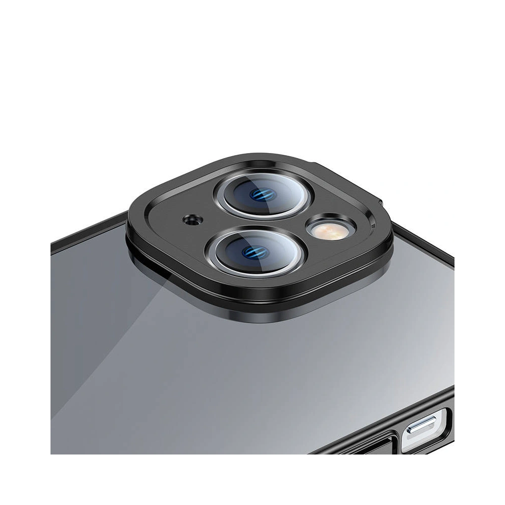 Zestaw etui + szkło Baseus Glitter Apple iPhone 14 Plus / 15 Plus (czarny)