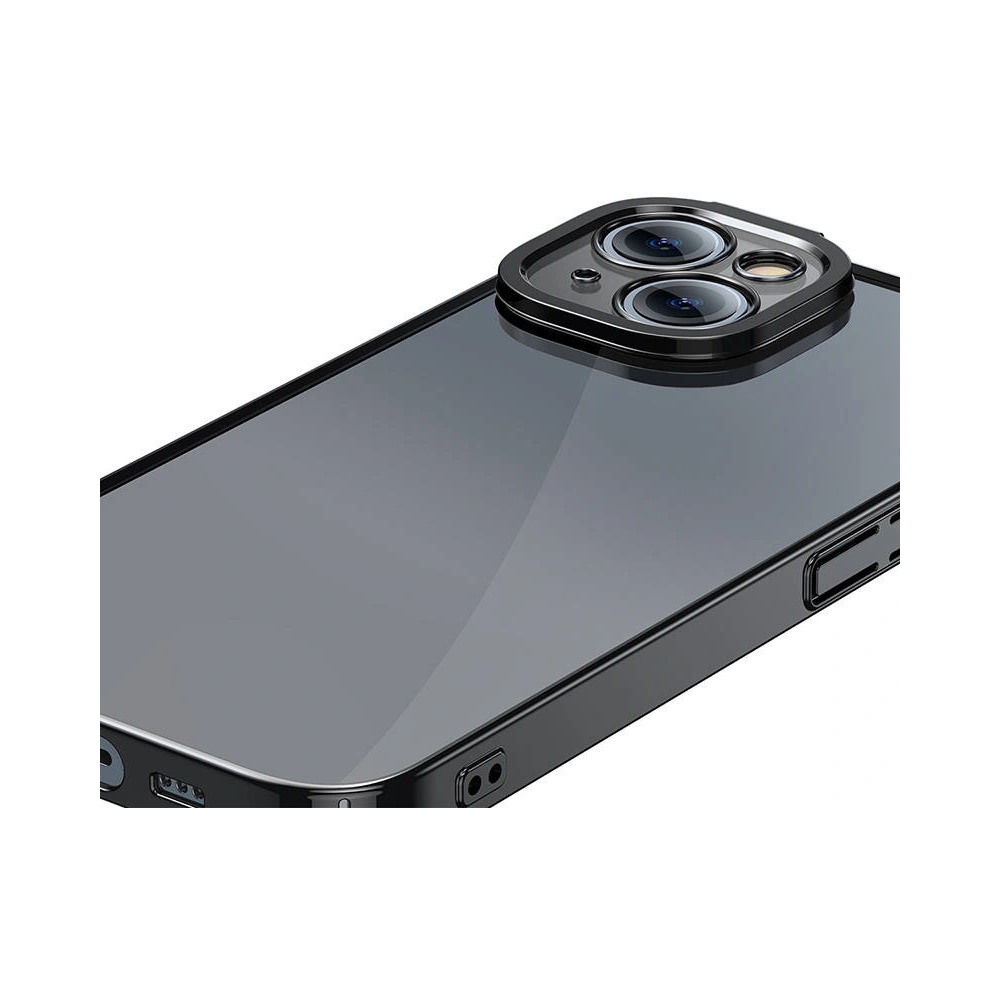 Zestaw etui + szkło Baseus Glitter Apple iPhone 14 (czarny)