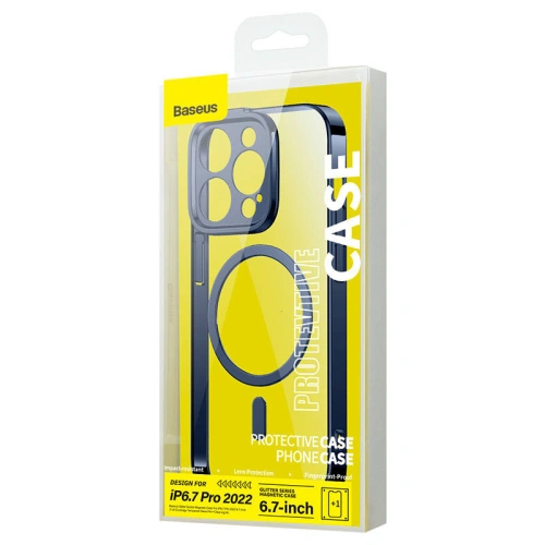 Buy Baseus Glitter MagSafe Case + Glass Apple iPhone 14 Pro Max (blue) - BSU3784 - {ean13} - Home Screen Store Europe