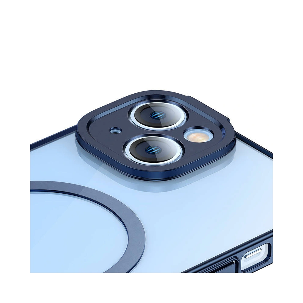 Zestaw etui + szkło Baseus Glitter MagSafe Apple iPhone 14 Plus / 15 Plus (niebieski)