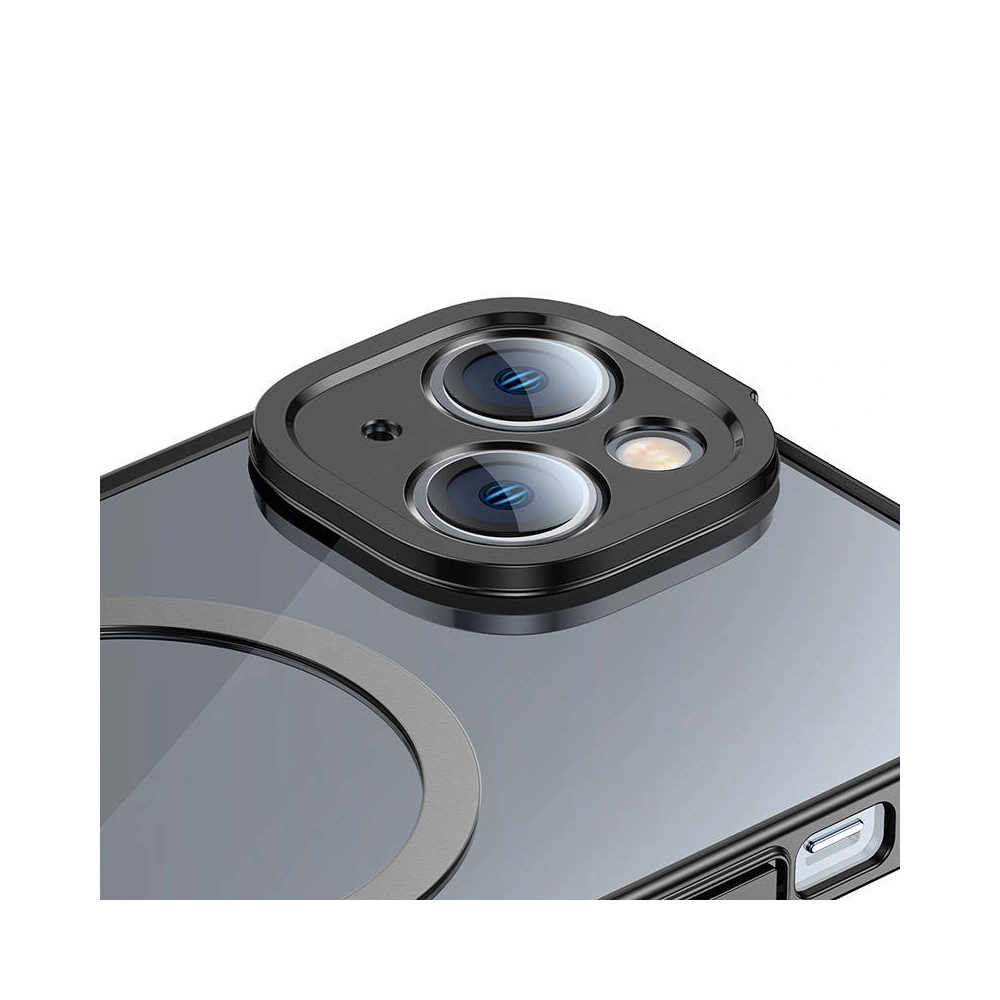 Zestaw etui + szkło Baseus Glitter MagSafe Apple iPhone 14 Plus / 15 Plus (czarny)