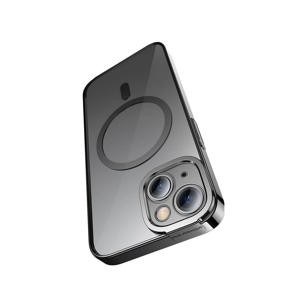 Zestaw etui + szkło Baseus Glitter MagSafe Apple iPhone 14 (czarny)