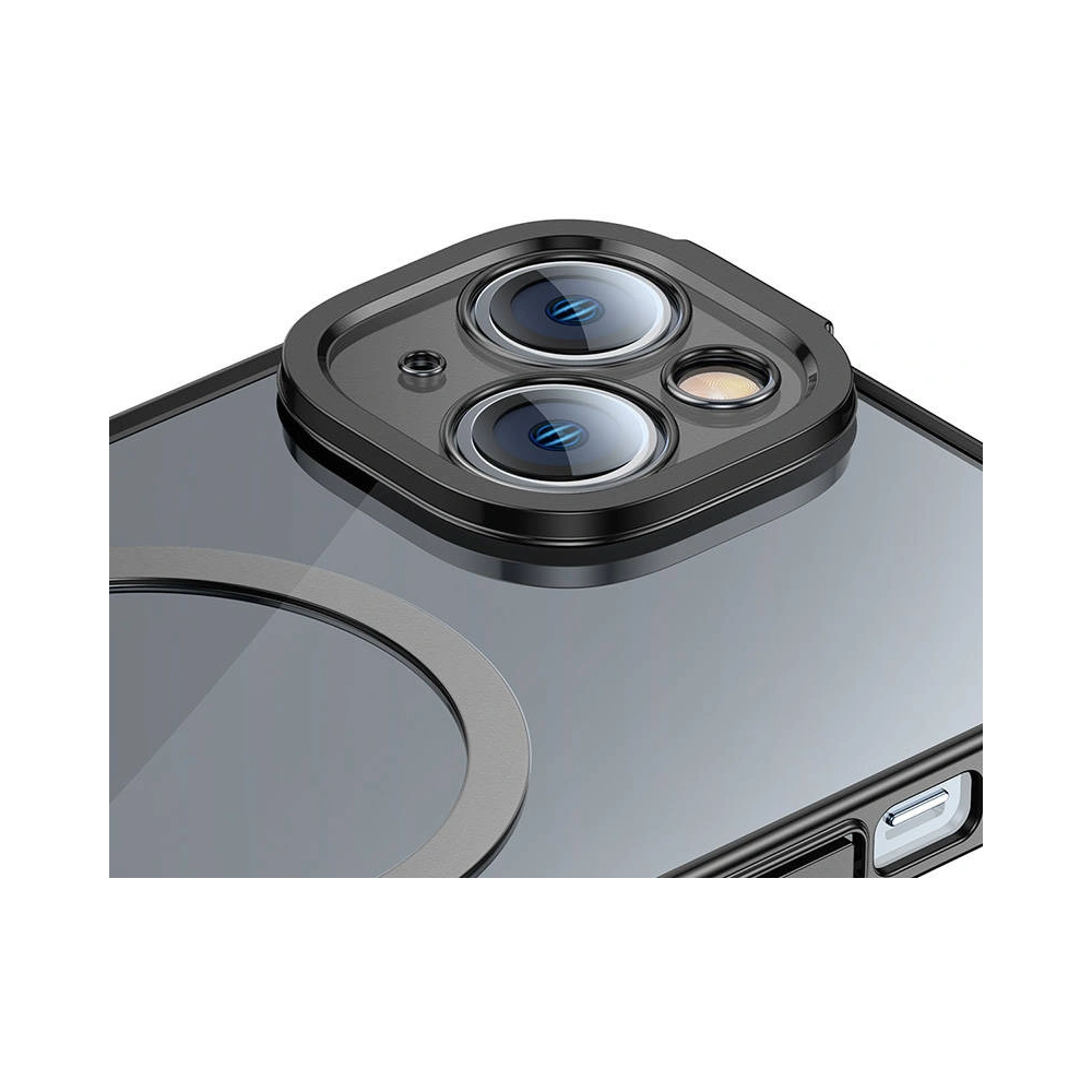 Zestaw etui + szkło Baseus Glitter MagSafe Apple iPhone 14 (czarny)