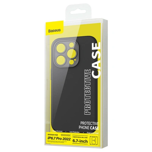 Kup Case + Glas Set Baseus Liquid Silica Apple iPhone 14 Pro Max (schwarz) - BSU3791 - {ean13} - Sklep Home Screen