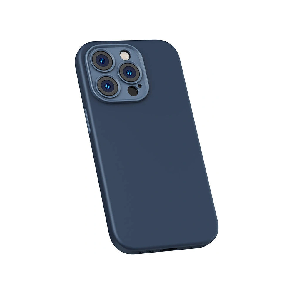 Zestaw etui + szkło Baseus Liquid Silica MagSafe Apple iPhone 14 Pro Max (niebieski)