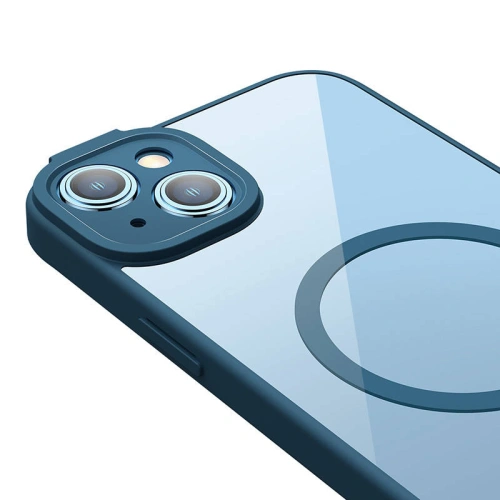 Kup Set mit Case + Glas Baseus Frame MagSafe Apple iPhone 14 Plus / 15 Plus (blau) - BSU3801 - {ean13} - Sklep Home Screen