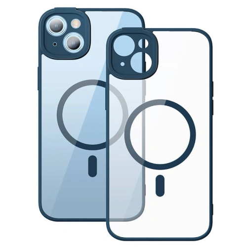 Kup Set Case + Glas Baseus Frame MagSafe Apple iPhone 14 (blau) - BSU3802 - {ean13} - Sklep Home Screen
